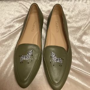 Talbots Novety print  leather loafer Sz 8M